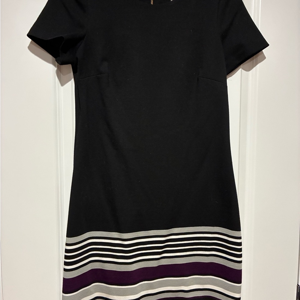 Calvin Klein Black and White Sheath Mini Dress